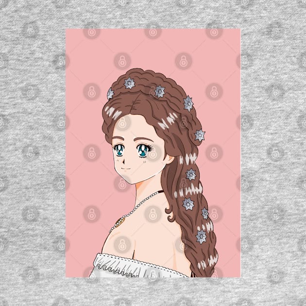 Cute Empress Elisabeth Sissi 90's Anime Style by MariOyama